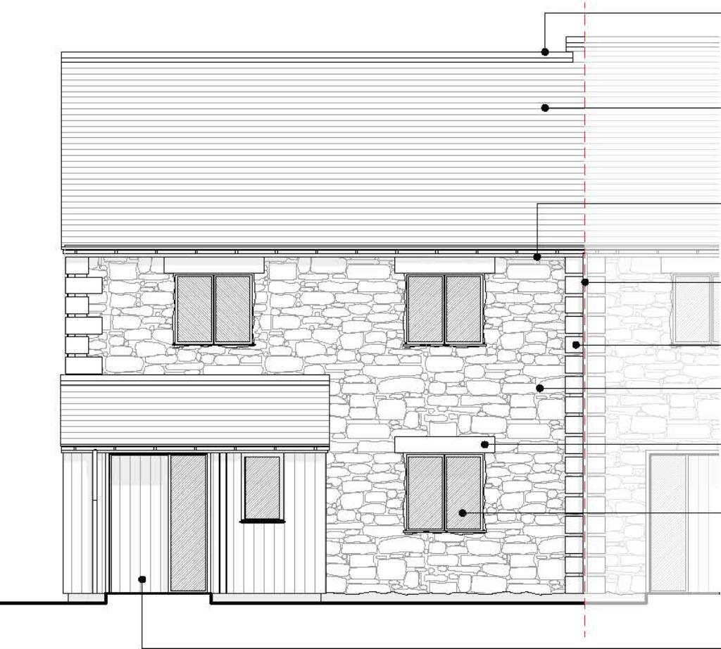 Lot: 87 - LARGE DEVELOPMENT SITE WITH PLANNING FOR FOURTEEN DWELLINGS - Proposed Front Elevation - Units 9 and 11